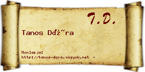 Tanos Dóra névjegykártya